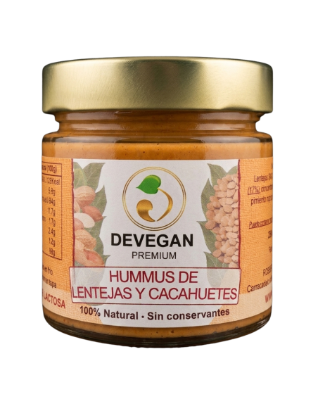 Hummus de llenties i cacauet 235gr - Productos Leoneses Online
