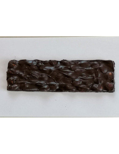 54% txokolate beltzeko tableta, eztia eta almendrak - Productos Leoneses
