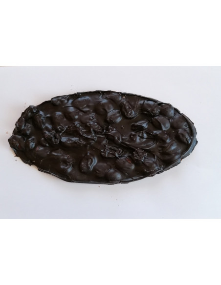 Rajola de xocolata negra 72% amb panses i ametlles - Regals de León...