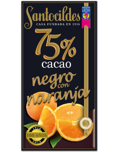 Chocolate 75% naranja