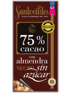 75% cacau sense sucre amb ametlles - Productos Leoneses Online