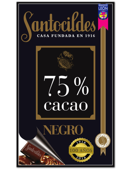 Xocolata 75% cacau - Productos Leoneses Online